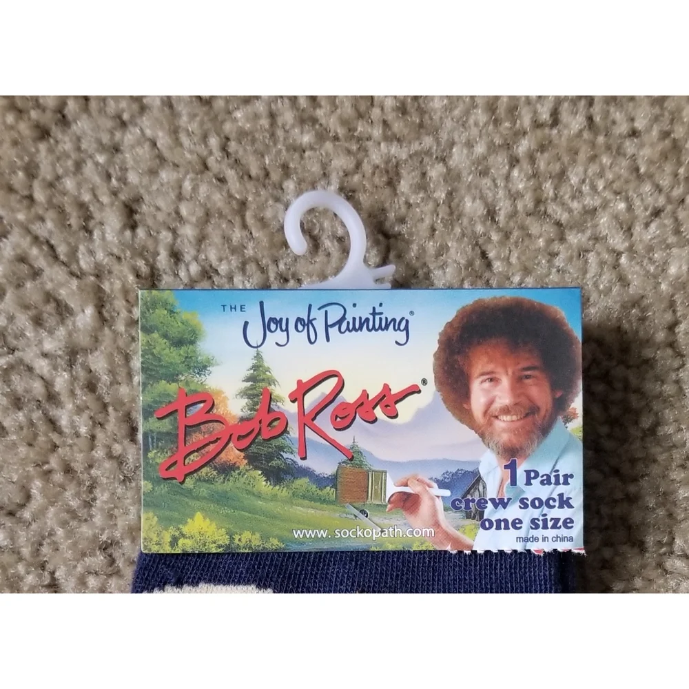 Bob Ross Crew Socks - Picture 2 of 4
